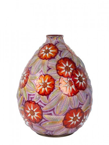 Camille FAURÉ (Limoges, 1874 - 1956) - Enamelled vase