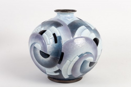  - Camille Fauré - Important vase de forme boule