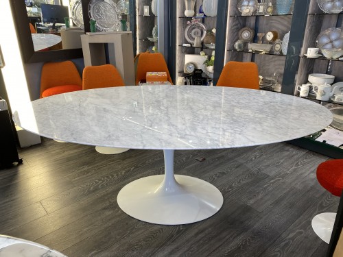 Mobilier Table & Guéridon - Knoll & Saarinen - Table salle manger Ovale marbre