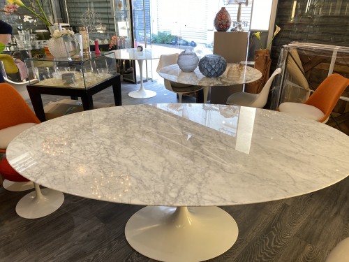 Knoll & Saarinen - Table salle manger Ovale marbre - 