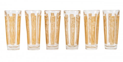 R. Lalique - "Six Figurines" Set of 6 Glass