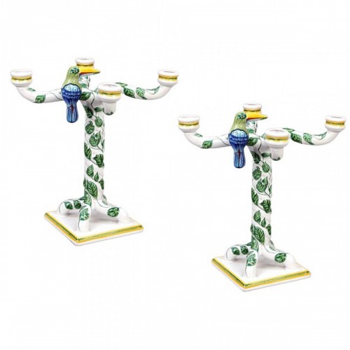 Hermes - Pair of Candelabras &quot;TOUCANS