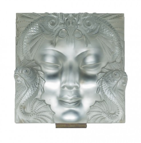 Lalique France - «Masque de femme» Plaque décorative