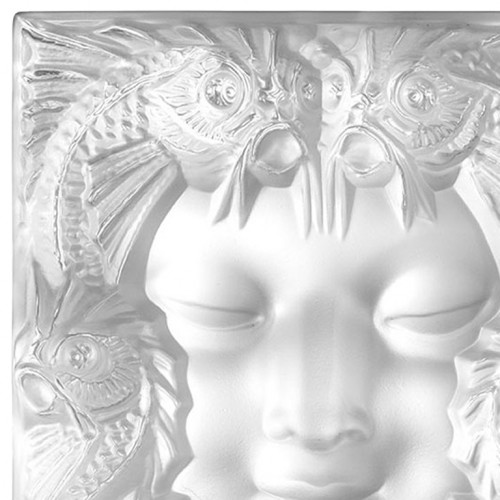 Lalique France: “Woman’s mask” Decorative motif - Glass & Crystal Style 