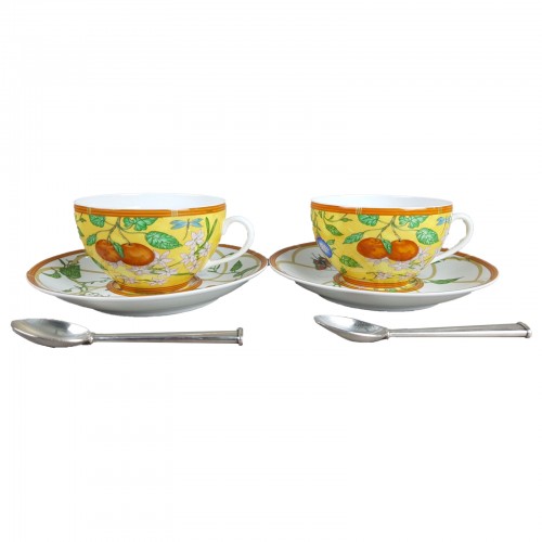 Hermès - La Siesta, 6 cups of lunches - Porcelain & Faience Style 