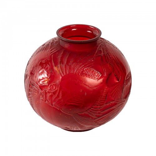 Glass & Crystal  - René Lalique -  &quot;Fish&quot; Vase