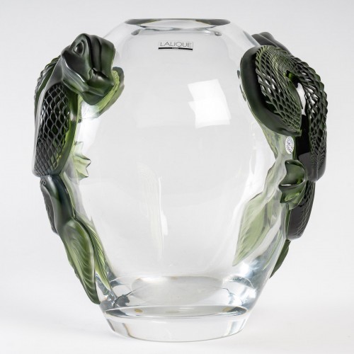 Lalique France  - Dragon Vase - Glass & Crystal Style 