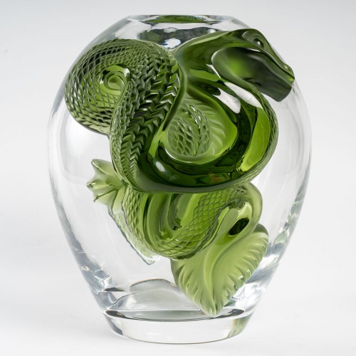 Lalique France  - Dragon Vase - 