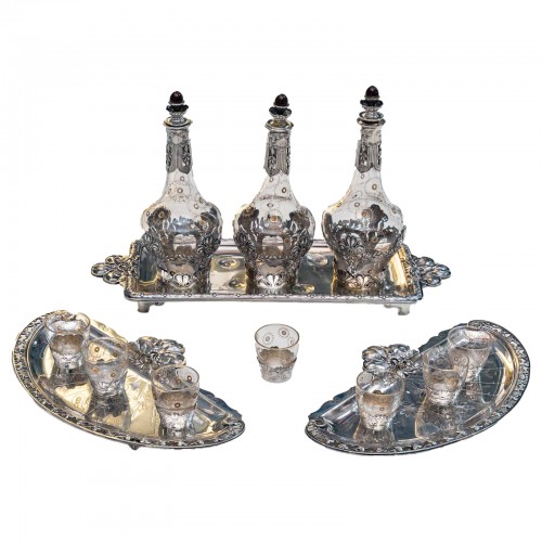 Lucien Bonvallet and Cardeilhac - Silver liquor service