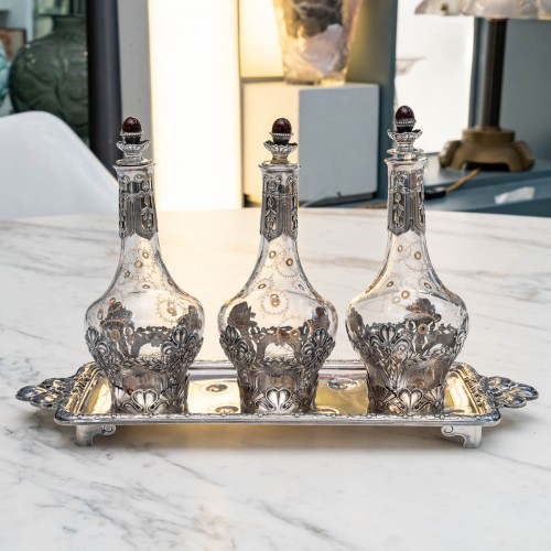 Lucien Bonvallet and Cardeilhac - Silver liquor service - 