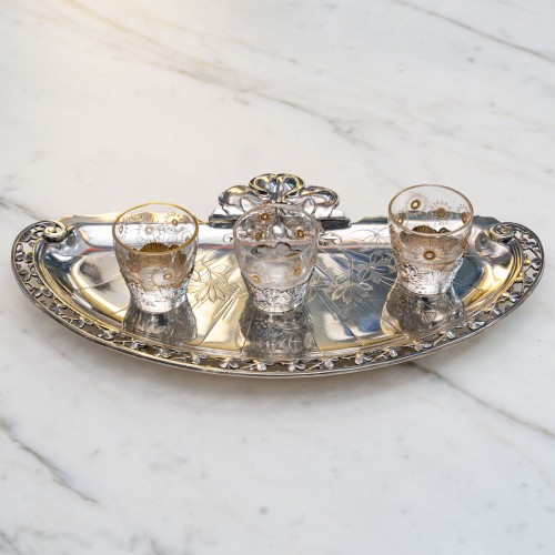 Art nouveau - Lucien Bonvallet and Cardeilhac - Silver liquor service