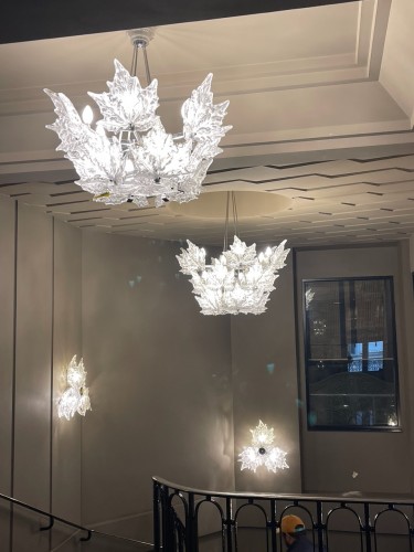 Lighting  - Lalique - Chandelier &quot;Champs-Elysées&quot;