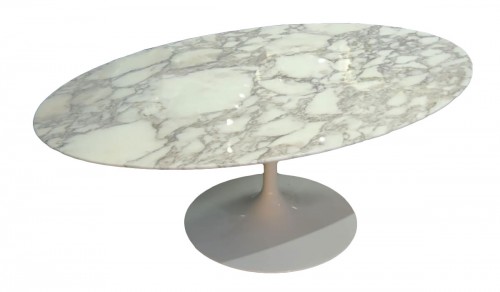 Eero Saarinen & Knoll International - Oval "tulip" marble coffee table