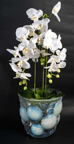  - René lalique (1860-1945) -  &quot;Oran&quot; vase also called &quot;big dalhias&quot;