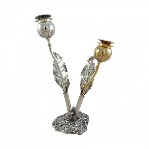 Buccellati - Salt And Pepper Shaker In Sterling Silver And Gilt