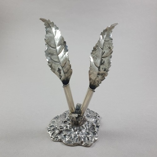 Antiquités - Buccellati - Salt And Pepper Shaker In Sterling Silver And Gilt