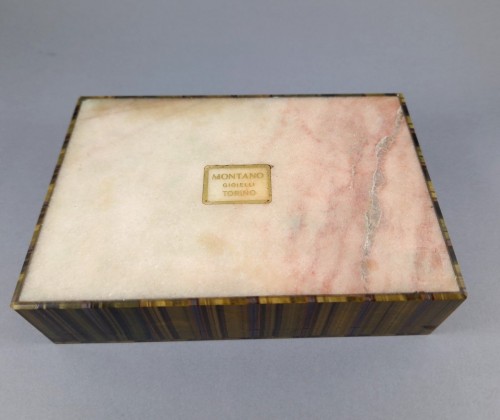 Antiquités - Tiger&#039;s Eye Stone Box