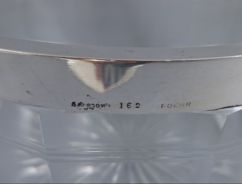 Antiquités - Crystal And Sterling Silver Caviar Bowl