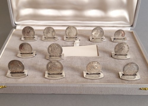 silverware & tableware  - Hermès - 12 Sterling Silver Place Card Holders