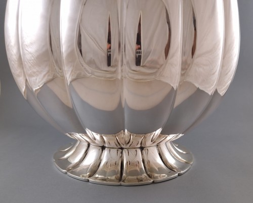 silverware & tableware  - Large Sterling Silver Baluster Vase