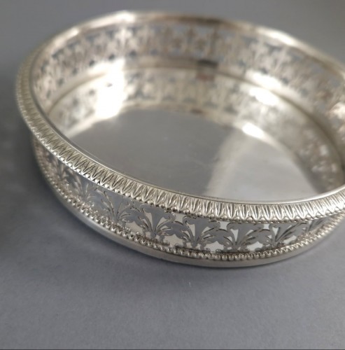 Restauration - Charles X - Set Of Four Sterling Silver Bottle Coasters