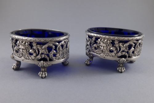 18th-century Sterling Silver Salt Cellars - 