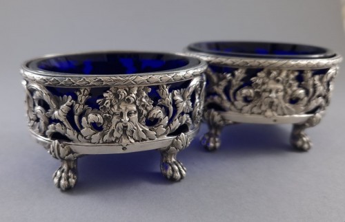 18th-century Sterling Silver Salt Cellars - 