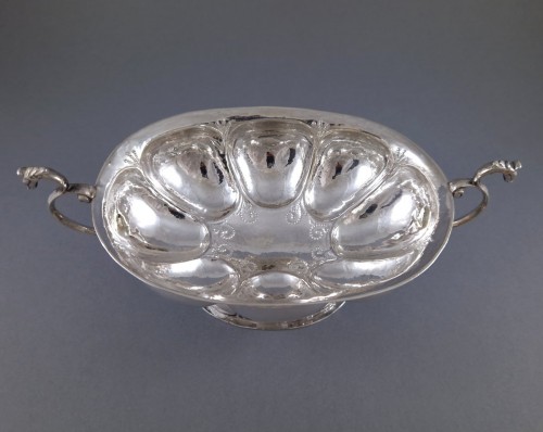 Antiquités - Coupe à alcool en argent massif Hollande 1685 