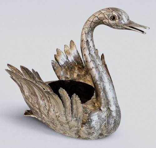 Luiz Ferreira - Pair Of Sterling Silver Swans - 