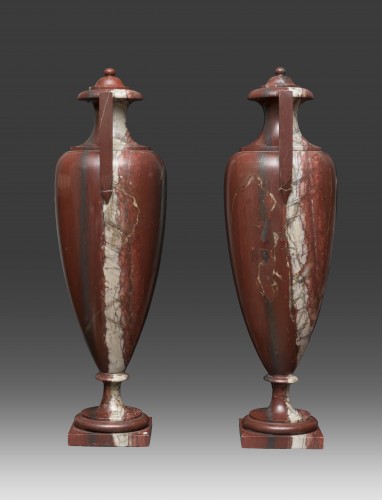 Pair of neoclassical amphora vases - 