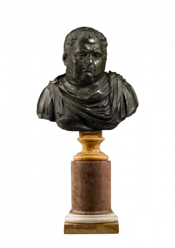 Brown patinated bronze depicting