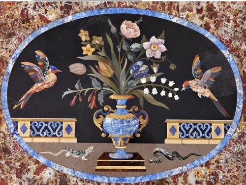 Plateau en pietre dure - Objet de décoration Style Empire