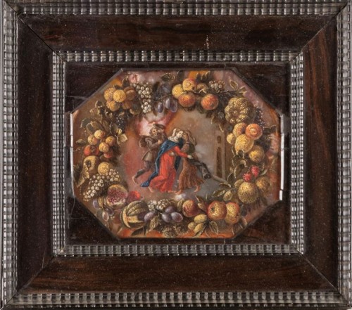 Peinture sur albâtre, Ecole flamande du 17e siècle - Tableaux et dessins Style Louis XIV