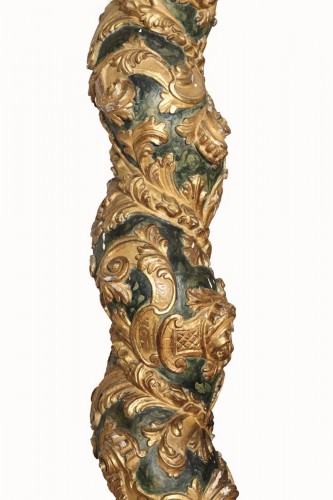Monumentale Porte-torchère en bois sculpté - Objet de décoration Style Louis XIV