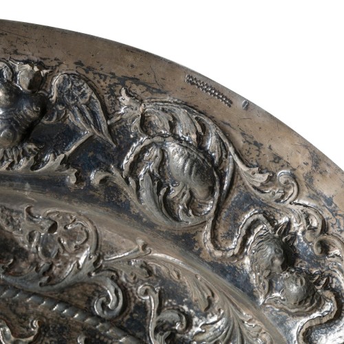 Large silver parade plate, Rome 18th century - 