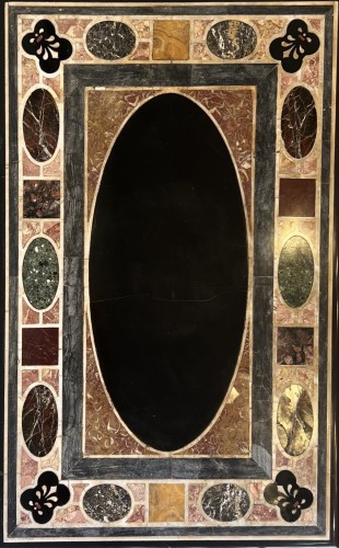 Marble top inlaid with ancient marbles
