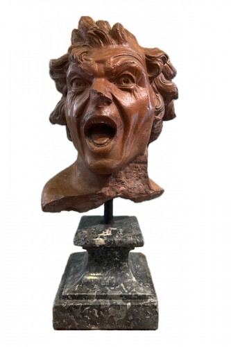 Terracotta sculpture depicting the Damned Soul