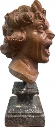 Terracotta sculpture depicting the Damned Soul - Sculpture Style 