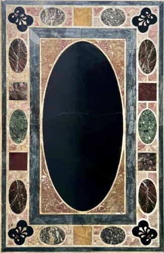 Marble top inlaid with ancient marbles