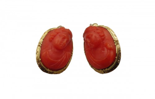 Pair of earrings, 19th century