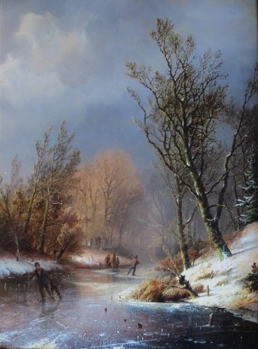 Paysage d'hiver - Pieter Kluyver (1816-1900) - Tableaux et dessins Style 