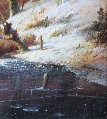 Tableaux et dessins Tableaux XIXe siècle - Paysage d'hiver - Pieter Kluyver (1816-1900)