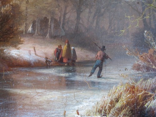 XIXe siècle - Paysage d'hiver - Pieter Kluyver (1816-1900)