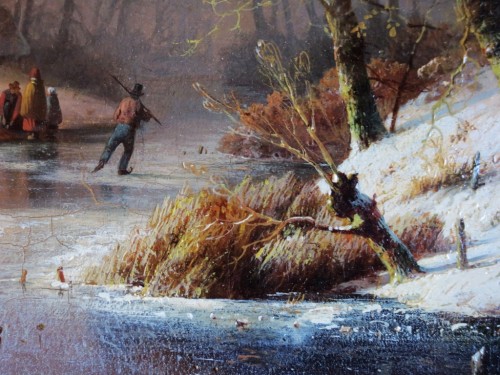Antiquités - Paysage d'hiver - Pieter Kluyver (1816-1900)