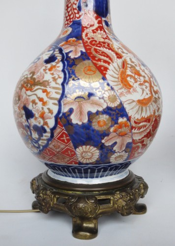 XIXe siècle - Paire de lampes Imari, XIXe siècle