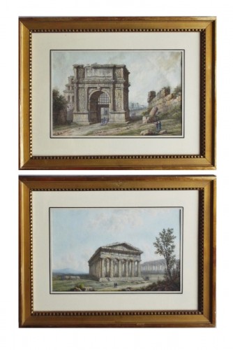 Paire de gouaches, fin XVIIIe siècle ou début XIXe siècle