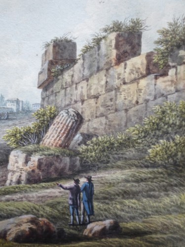 XIXe siècle - Paire de gouaches, fin XVIIIe siècle ou début XIXe siècle