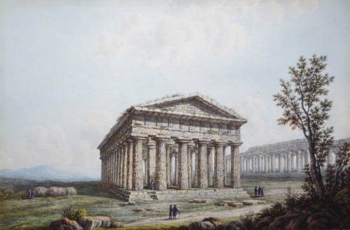 Antiquités - Paire de gouaches, fin XVIIIe siècle ou début XIXe siècle