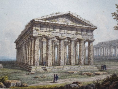 Antiquités - Paire de gouaches, fin XVIIIe siècle ou début XIXe siècle
