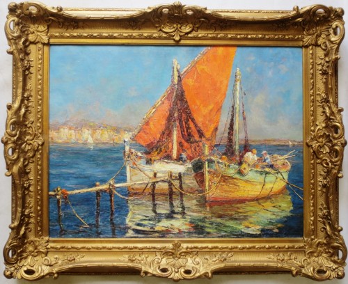 Le golf de Saint Tropez - André Beronneau (1886-1973) - Tableaux et dessins Style 